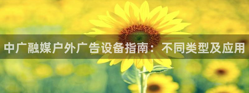 杏宇平台主管：中广融媒户外广告设备指南：不同类型及应用