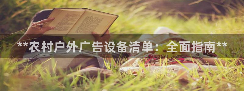 杏宇平台注册地址：**农村户外广告设备清单：全面指南**
