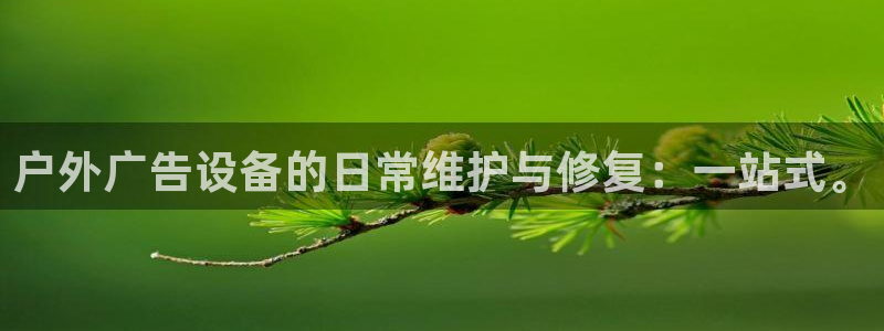 杏宇平台登录步骤图：户外广告设备的日常维护与修复：一站式。