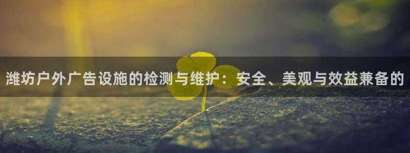 杏宇平台代理怎么样：潍坊户外广告设施的检