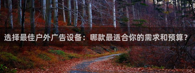 杏宇平台总代理电话：选择最佳户外广告设备：哪款最适合你的需求和预算？