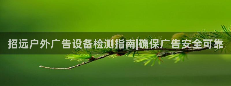 杏宇平台怎么样：招远户外广告设备检测指南|确保广告安全可靠